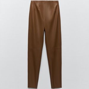 Zara Brown Leather Pants